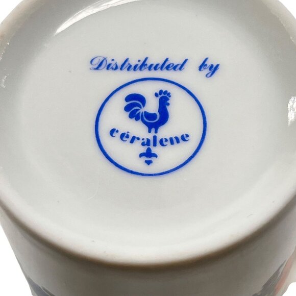 Limoges France Ceralene A Raynaud Vieux Chine Demitasse Cup Saucer Set Gold Trim - Picture 8 of 11